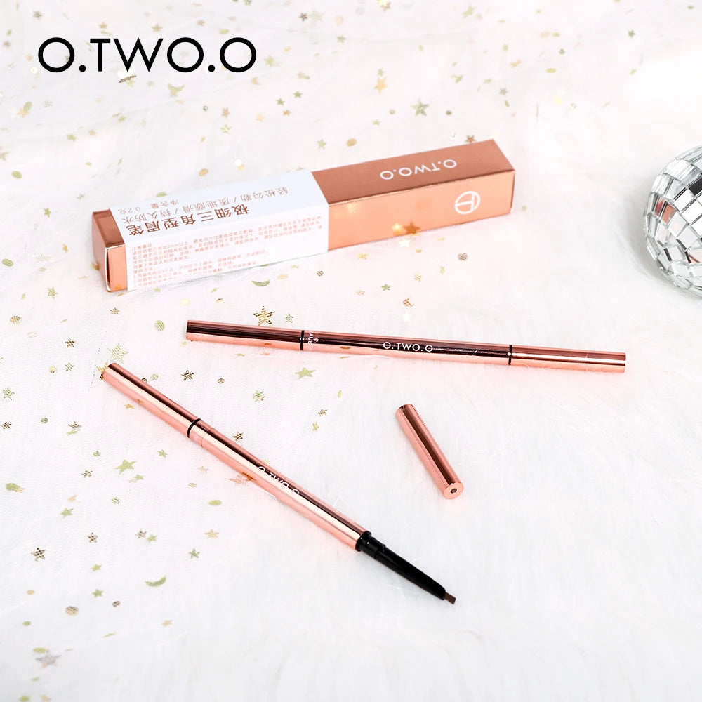 O.TWO.O Waterproof Makeup Eyebrow Pencil Ultra Fine Triangle Eye Brow 6 Colors Precise Brow Definer Lasting Blonde Brown Eyebrow