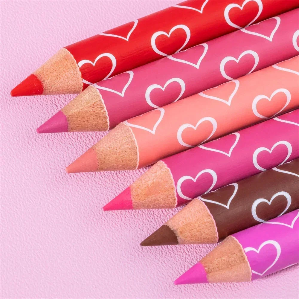 Bicolor Nude Lipliner Pen Wooden Matte Gradient Labial Liner Waterproof Lasting Lipstick Pencil Durable Lip Outline Pen Makeup