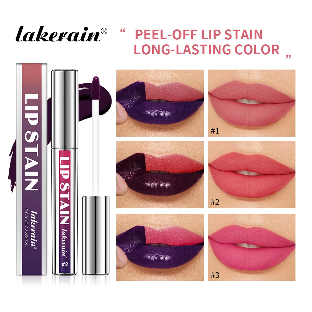 Peel Off Lip Stain Reveal Long Lasting Waterproof Pink Lip Tint Transfer Proof Non-stick Cup Natural Lip Stain Women's Cosmetics