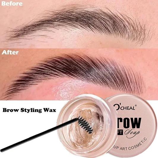 1pc Waterproof 3d Eyebrow Styling Cream Quick-drying Makeup Eyebrow Sculpt Soap Natural Wild Brow Pomade Setting Gel Wax