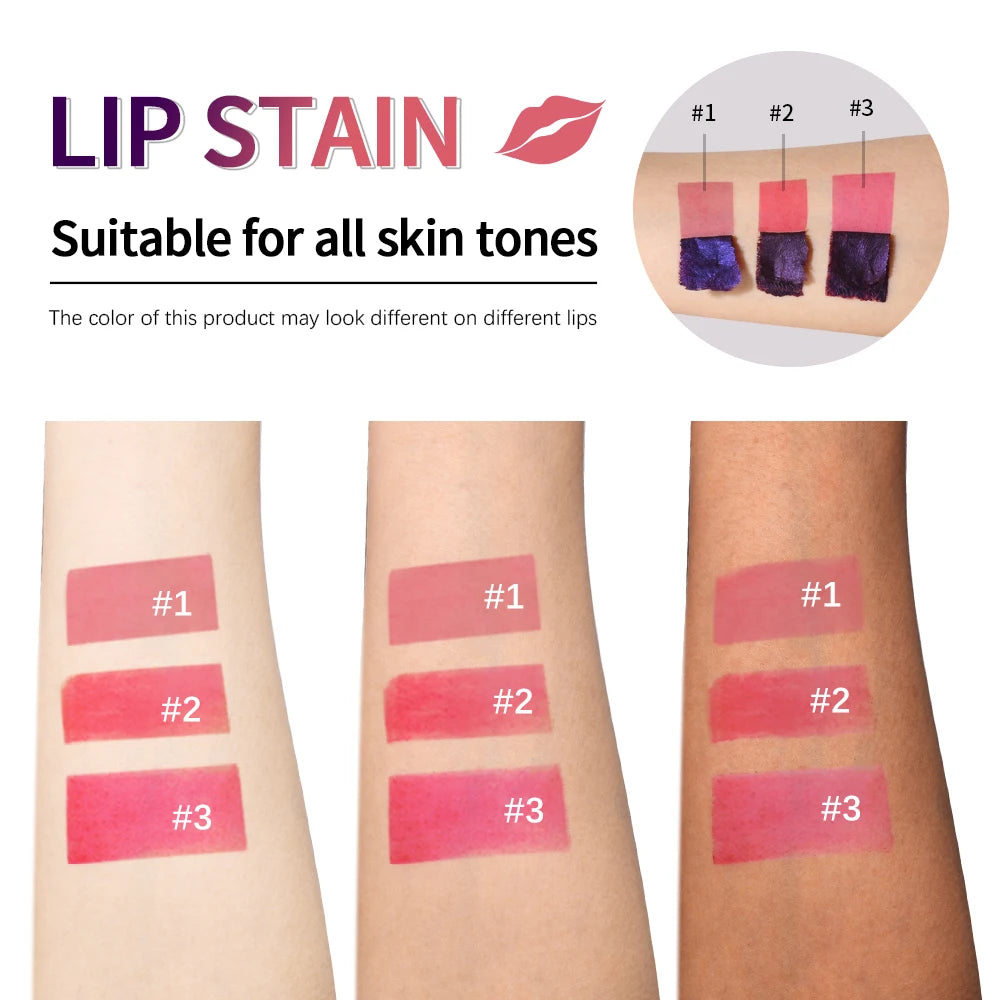 Peel Off Lip Stain Reveal Long Lasting Waterproof Pink Lip Tint Transfer Proof Non-stick Cup Natural Lip Stain Women's Cosmetics