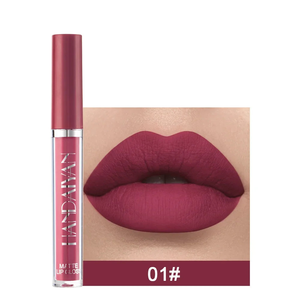 HANDAIYAN Christmas Gift 6PC/Set Matte Velvet Liquid Lipstick Waterproof Long-lasting Lip Gloss Cosmetic Keep 24 Hours Makeup