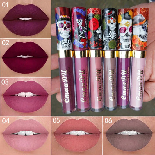 Matte Liquid Lipstick Waterproof Long Lasting Velvet Lip Gloss Tint Tube Matte Nude Pigment Red Black Makeup Cosmetics Lipsticks