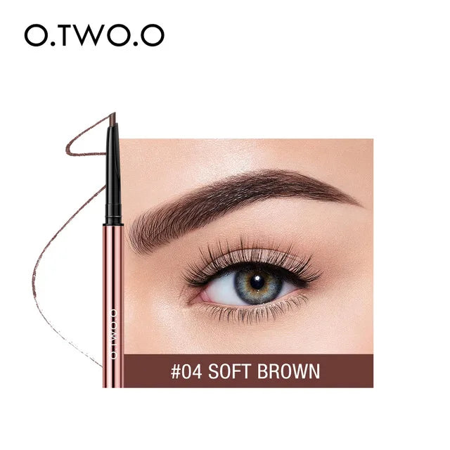 O.TWO.O Waterproof Makeup Eyebrow Pencil Ultra Fine Triangle Eye Brow 6 Colors Precise Brow Definer Lasting Blonde Brown Eyebrow