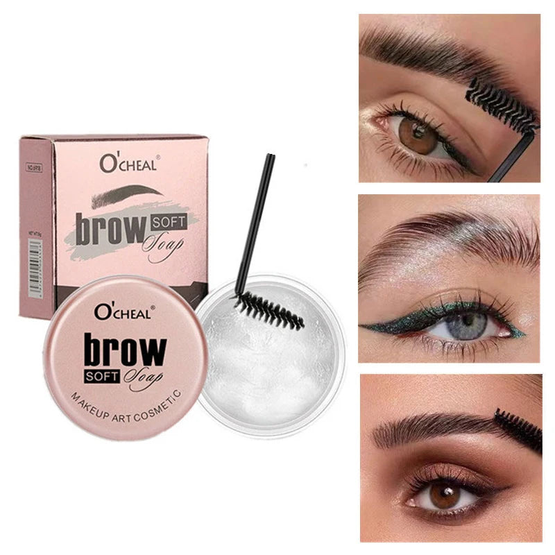 1pc Waterproof 3d Eyebrow Styling Cream Quick-drying Makeup Eyebrow Sculpt Soap Natural Wild Brow Pomade Setting Gel Wax