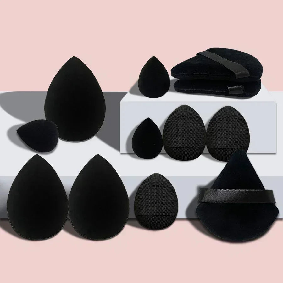 12/14Pcs Makeup Sponge Blender Beauty Foundation Sponges Cosmetic Powder Puff Wash Face Headband Wristband Make Up Accessories