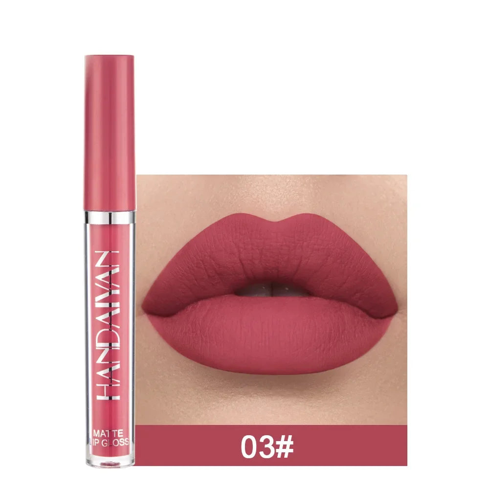 HANDAIYAN Christmas Gift 6PC/Set Matte Velvet Liquid Lipstick Waterproof Long-lasting Lip Gloss Cosmetic Keep 24 Hours Makeup