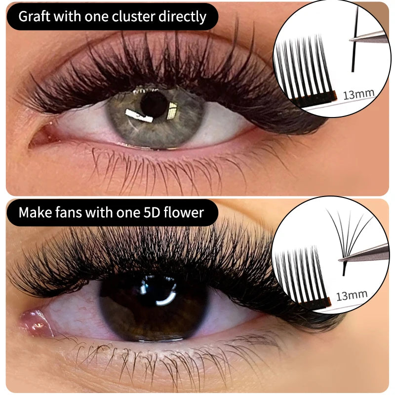 winky beauty 5D Flora Lashes 0.07mm Easy Fan Eyelash Extensions Wholesales Premade Volume 12 Rows Natural Soft Lashes